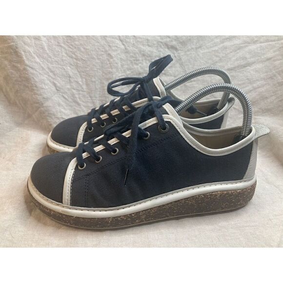 Birkenstock Shoes - Birkenstock Santa Cruz Women's Size 6-6.5 (EU 37) Fit Navy Canvas Lace Up Shoes